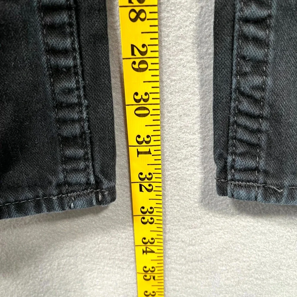 True Religion Jeans Mens 32 Black Denim Dark Wash All Day Comfort Straight Leg